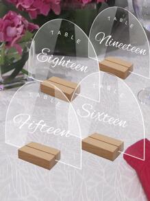 5入組透明派對定向裝飾用品標誌 - 米色 - 查看 7