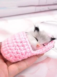 1入組女士卡通動物吊飾可愛鑰匙扣，可作為禮物 - 彩色 - 查看 3