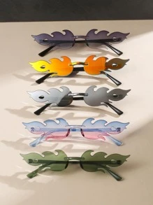 5pairs Women Fire Design Rimless Fashion Glasses For Party - Multicolor - View 1