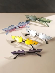 5pairs Women Fire Design Rimless Fashion Glasses For Party - Multicolor - View 2