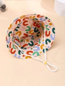 1pc Neutral Style Kids Reversible Bucket Hat Sun Protection Bucket Hat Suitable For Outdoor Activities, Travel, Cycling, Party, Sun Shade Etc. - Beige - View 6