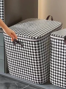 Túi đựng chăn gấp gọn đựng quần áo, áo len, chăn, chống bụi, dung tích lớn, phụ kiện di chuyển, ngăn kéo, tủ quần áo, tủ đựng đồ, túi đựng chăn, hộp đựng đồ lót, hộp đựng đồ lót, ngăn chia dưới gầm giường, túi đựng quần áo, hộp đựng quần áo, hộp đựng quần áo, hộp đựng đồ lưu trữ ... - Đen và trắng - Xem 1