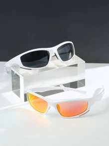 2副中性著色鏡片圍裹波西米亞太陽眼鏡適用於戶外遊玩 - 彩色 - 查看 3