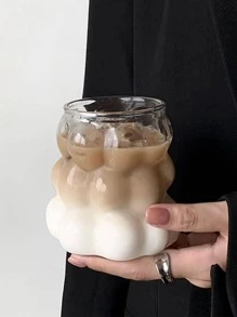 1pc Clear Glass Cup Back To School - Clear - View 2