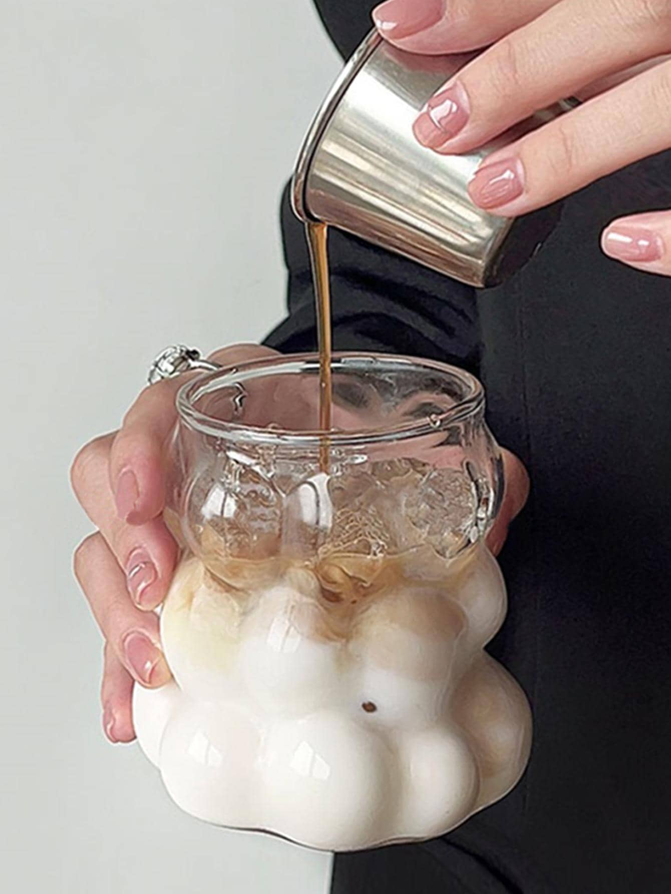 1pc Clear Glass Cup Back To School - Clear - View 1