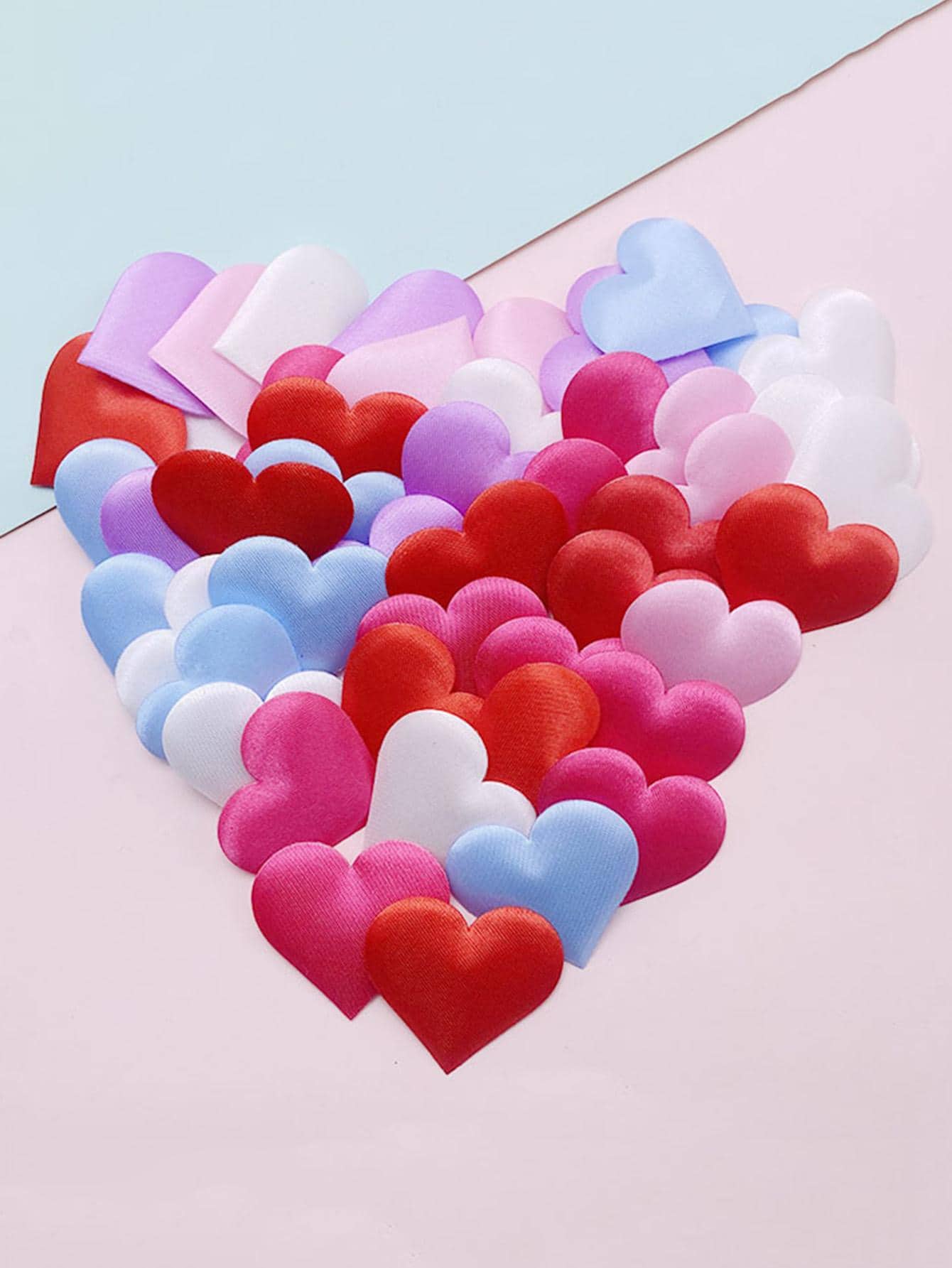 100pcs/set Heart Design Wedding Decoration, Modern Polyester Wedding Decoration For Wedding Party - Multicolor - View 1