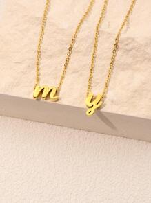 1 pièce Collier mode à pendentif lettre pour femme pour décoration quotidienne