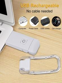 1 pieza Luz de lectura para cuidado de los ojos alimentada por USB, lámpara de lectura plegable con clip y brillo ajustable, para mesita de noche o escritorio - Blanco - Ver 5