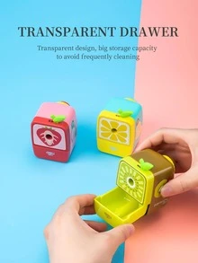 1pc Cartoon Pencil Sharpener, Stainless Steel Pencil Cutter For School Student - Multicolor - View 5