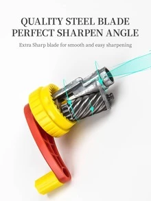 1pc Cartoon Pencil Sharpener, Stainless Steel Pencil Cutter For School Student - Multicolor - View 4