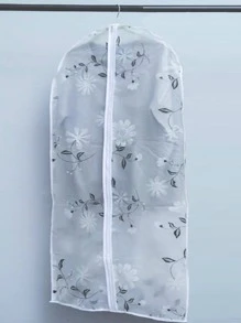 5入組/套PEVA服裝現代花朵圖案掛衣袋適用於衣服 - 無色 - 查看 2