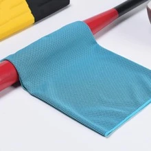 1片可攜式健身冷卻毛巾,戶外運動冰絲運動毛巾,快速乾燥並可將其掛起 - 薄荷藍 - 查看 6