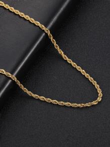 FEEL STYLE Nam Tối giản Vòng cổ dây  , Đối với Đồ trang sức Qủa tặng Và Buổi tiệc - Vàng - Xem 4