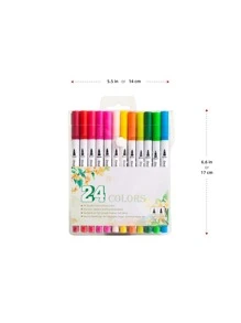 24入組彩色雙頭馬克筆套裝 - 彩色 - 查看 6