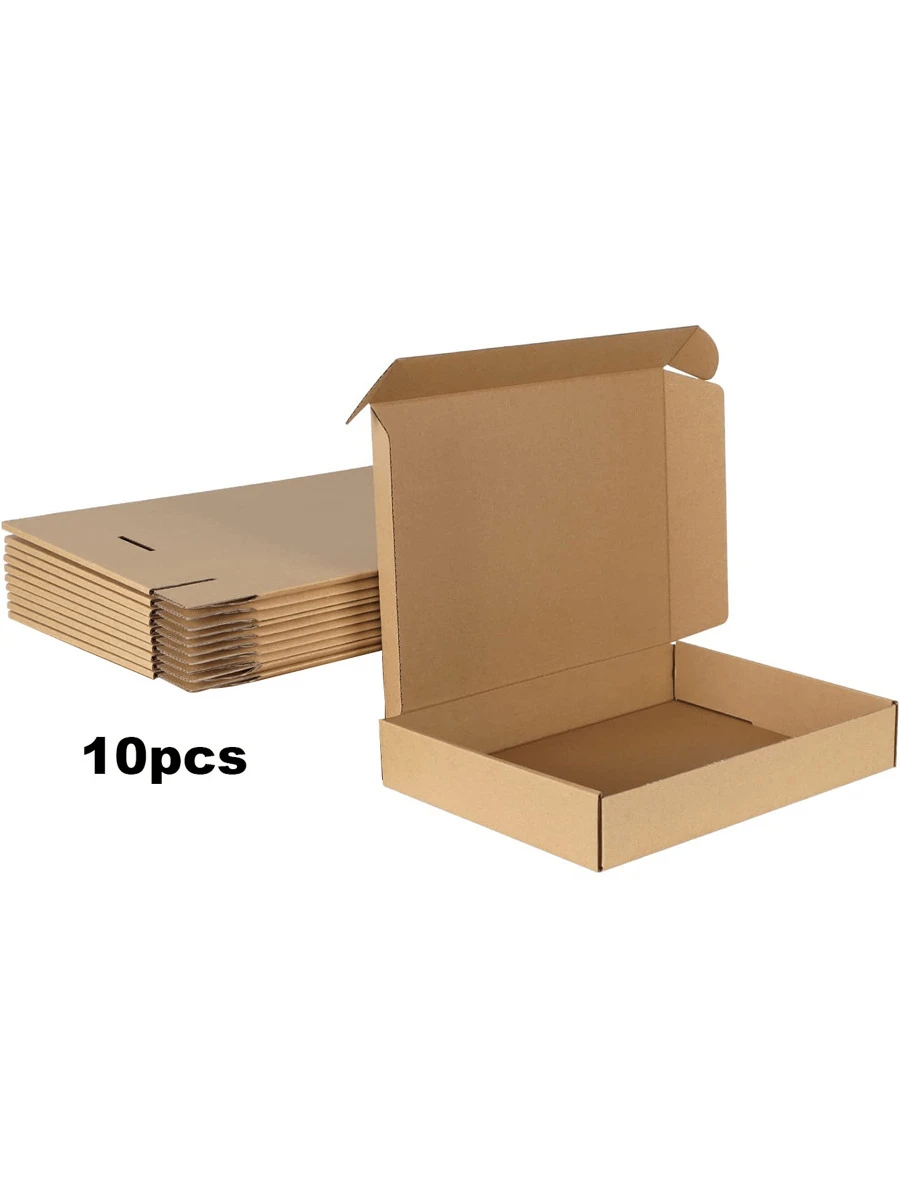 10pcs Solid Foldable Gift Box, Modern Paper Gift Packaging Box For Party Supply - Ginger - View 1