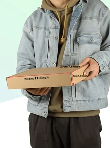 10pcs Solid Foldable Gift Box, Modern Paper Gift Packaging Box For Party Supply - Ginger - View 2