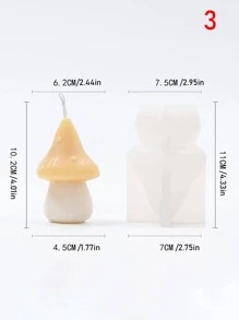 Khuôn silicon 1 cái, Khuôn silicon thiết kế hình nấm hiện đại DIY cho DIY - trắng - Xem 9