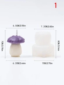Khuôn silicon 1 cái, Khuôn silicon thiết kế hình nấm hiện đại DIY cho DIY - trắng - Xem 7