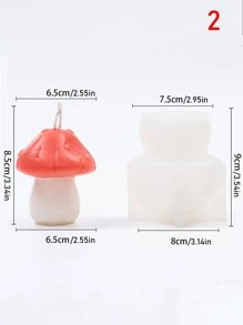 Khuôn silicon 1 cái, Khuôn silicon thiết kế hình nấm hiện đại DIY cho DIY - trắng - Xem 8