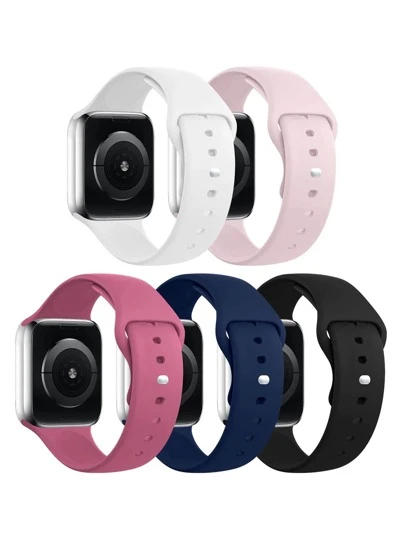 5 条/套运动表带兼容 Apple Watch 表带 38 毫米 40 毫米 41 毫米 42 毫米 44 毫米 45 毫米 46 毫米 49 毫米，彩色多功能柔软硅胶防水表带兼容 Apple Watch Apple Watch Series 10 9 Ultra 8 7 6 5 4 3 2 1 SE 女士男士作为返校学生的礼物