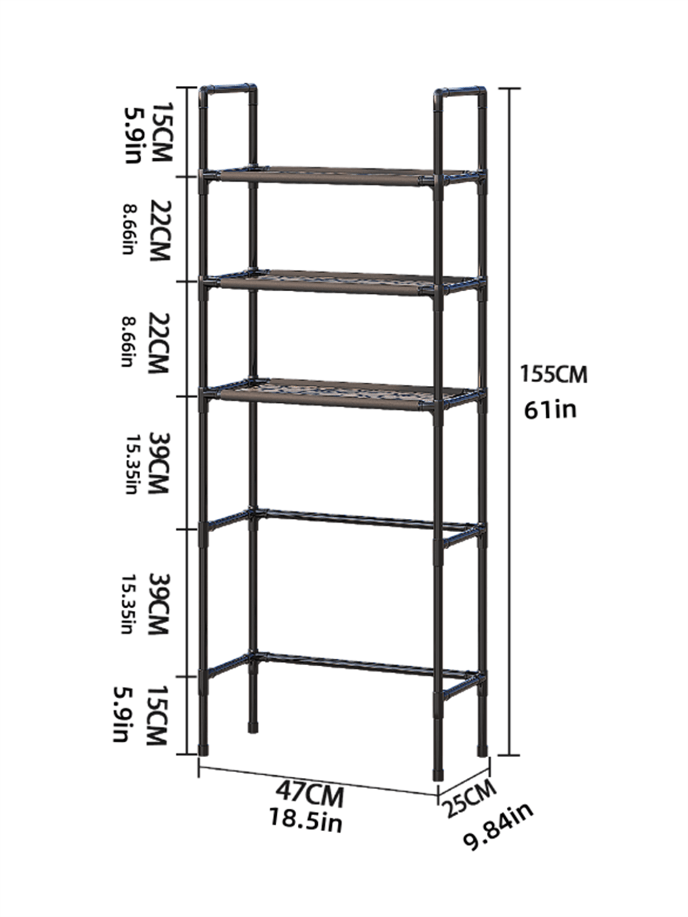 1pc Multifunction Bathroom Storage Rack, Modern Solid Color Bathroom