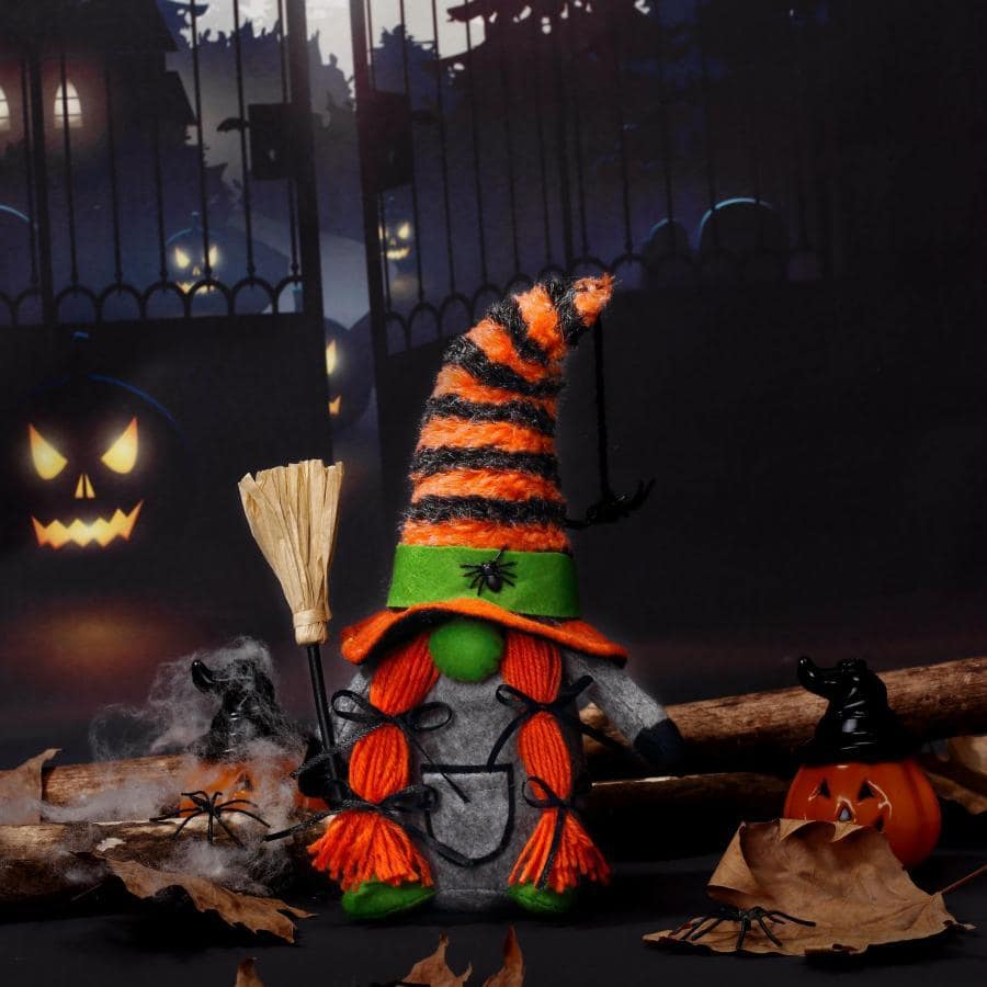 1 đồ trang trí Halloween Gnome - trái cam - Xem 1