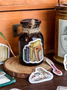46 piezas Libro patrón clasificado creativo multipropósito decorativo Pegatina para DIY cuenta de mano Decoración