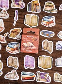 46 piezas Libro patrón clasificado creativo multipropósito decorativo Pegatina para DIY cuenta de mano Decoración