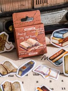 46 piezas Libro patrón clasificado creativo multipropósito decorativo Pegatina para DIY cuenta de mano Decoración