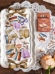 46 piezas Libro patrón clasificado creativo multipropósito decorativo Pegatina para DIY cuenta de mano Decoración