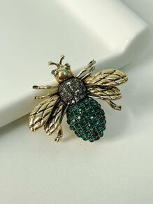 Cubic Zirconia Bee Design Brooch