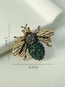 Cubic Zirconia Bee Design Brooch