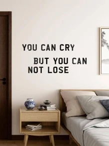 1 件字母图形镜面墙贴最佳礼物 - 黑色 - 查看 2