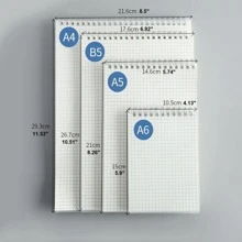 1pc Spiral Plan Notebook, Waterproof Paper Multi-Purpose Notebook For Household Back To School - White - View 2