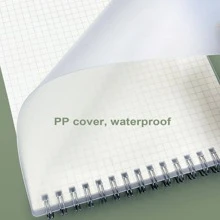 1pc Spiral Plan Notebook, Waterproof Paper Multi-Purpose Notebook For Household Back To School - White - View 4