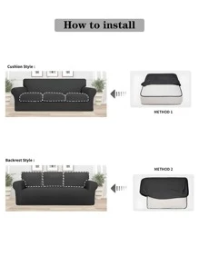 1入組葉子圖案彈性沙發座墊套不附帶填充物彩色綠色滌綸沙發套 - 綠色 - 查看 3