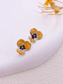 Bông tai trang trí hoa - Nhiều màu - Xem 2