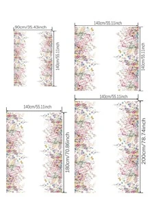 1pc Butterfly & Floral Pattern Tablecloth - Multicolor - View 3