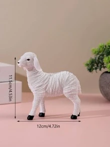 1 đồ trang trí sân vườn hình con cừu - trắng - Xem 4