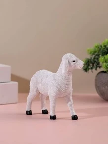 1 đồ trang trí sân vườn hình con cừu - trắng - Xem 3
