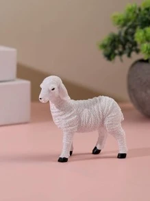 1 đồ trang trí sân vườn hình con cừu - trắng - Xem 6