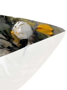 1入組無填充物花卉印花靠墊套，現代織物裝飾抱枕套 - 彩色 - 查看 3