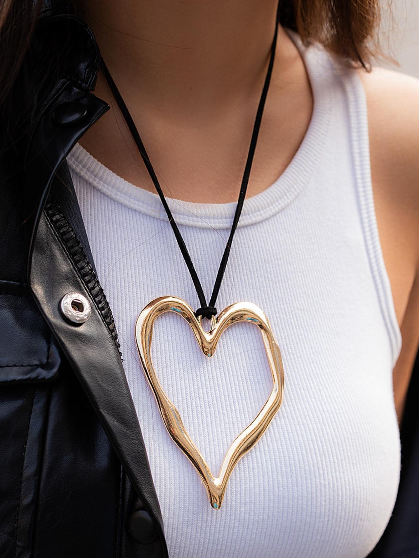 愛心掛飾項鍊 - 彩色 - 查看 1