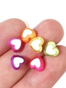 50 cái/bộ 9mm Thiết kế hình trái tim thời trang DIY hạt Acrylic cho phụ nữ để làm đồ trang sức DIY cho ngày lễ tình nhân - Nhiều màu - Xem 3