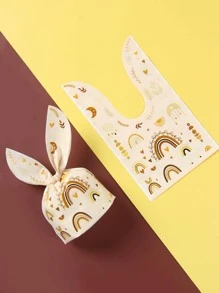 50pcs Rainbow Pattern Gift Bag, Cute EVA Colorful Gift Wrapping Bag For Party - Multicolor - View 3