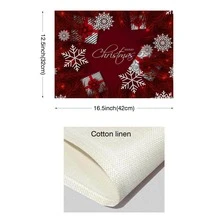1入組雪花圖案餐墊 - 彩色 - 查看 8