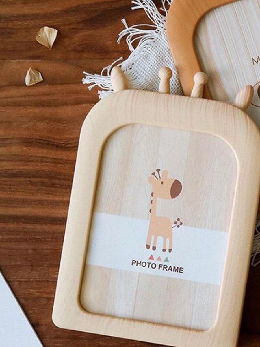 1 pieza Marco para fotos con patrón de jirafa - Beis - Ver 1