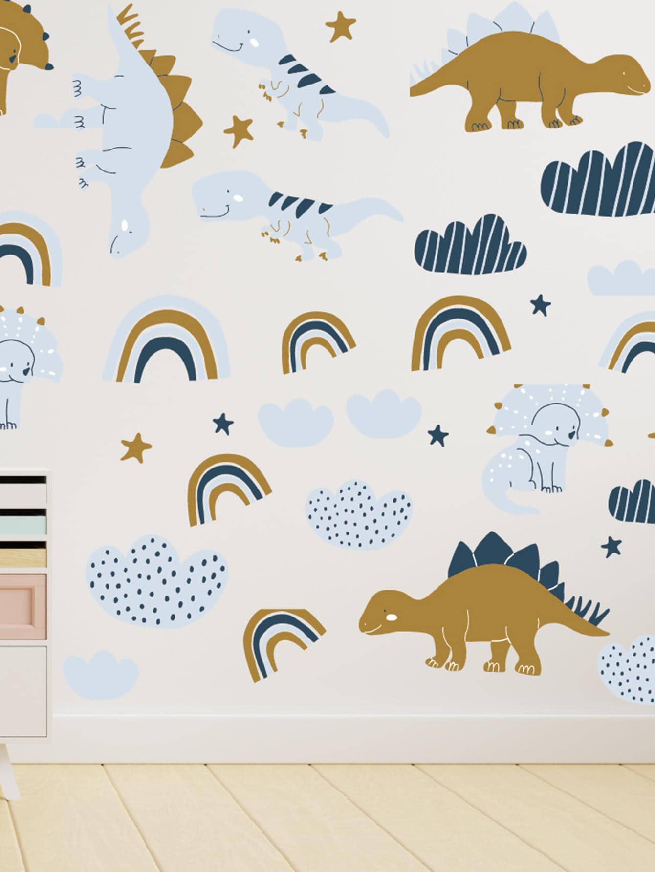 1 Cái Hoạt Hình Hoa Văn Dán Tường Cho Trẻ Em, Nhiều Màu Sắc Dễ Thương Nhựa PVC Trang Trí Treo Tường Dán Trang Trí Nhà Cửa - Nhiều màu - Xem 1