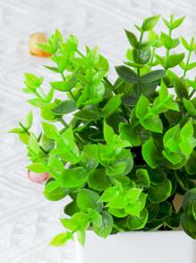 1 Nhân Tạo Chậu Cây, Nhựa Xanh Cây Nhân Tạo Cho Hộ Gia Đình - màu xanh lá - Xem 2