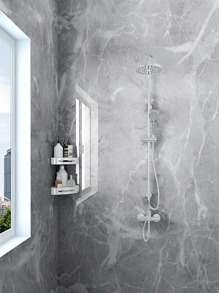 1 pieza Papel tapiz con estampado de mármol, pegatinas para renovar paneles de pared, papel tapiz, papeles tapiz, artículos de decoración de primavera para refrescar tu hogar, pegatinas decorativas Rama - Gris Claro - Ver 1